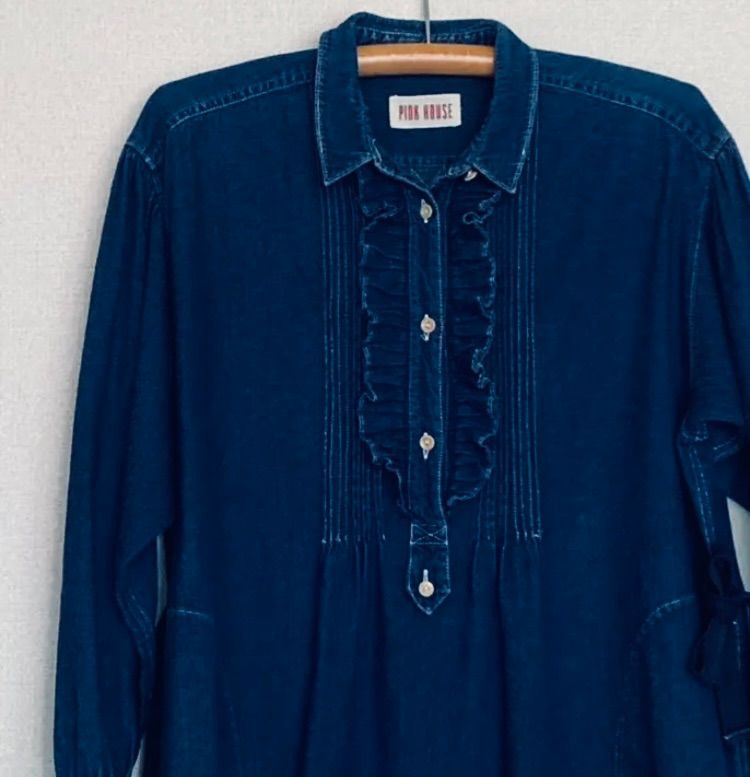 ヴィンテージ PINKHOUSE チュニック 長めゆったりデニム 妊婦服 新品 