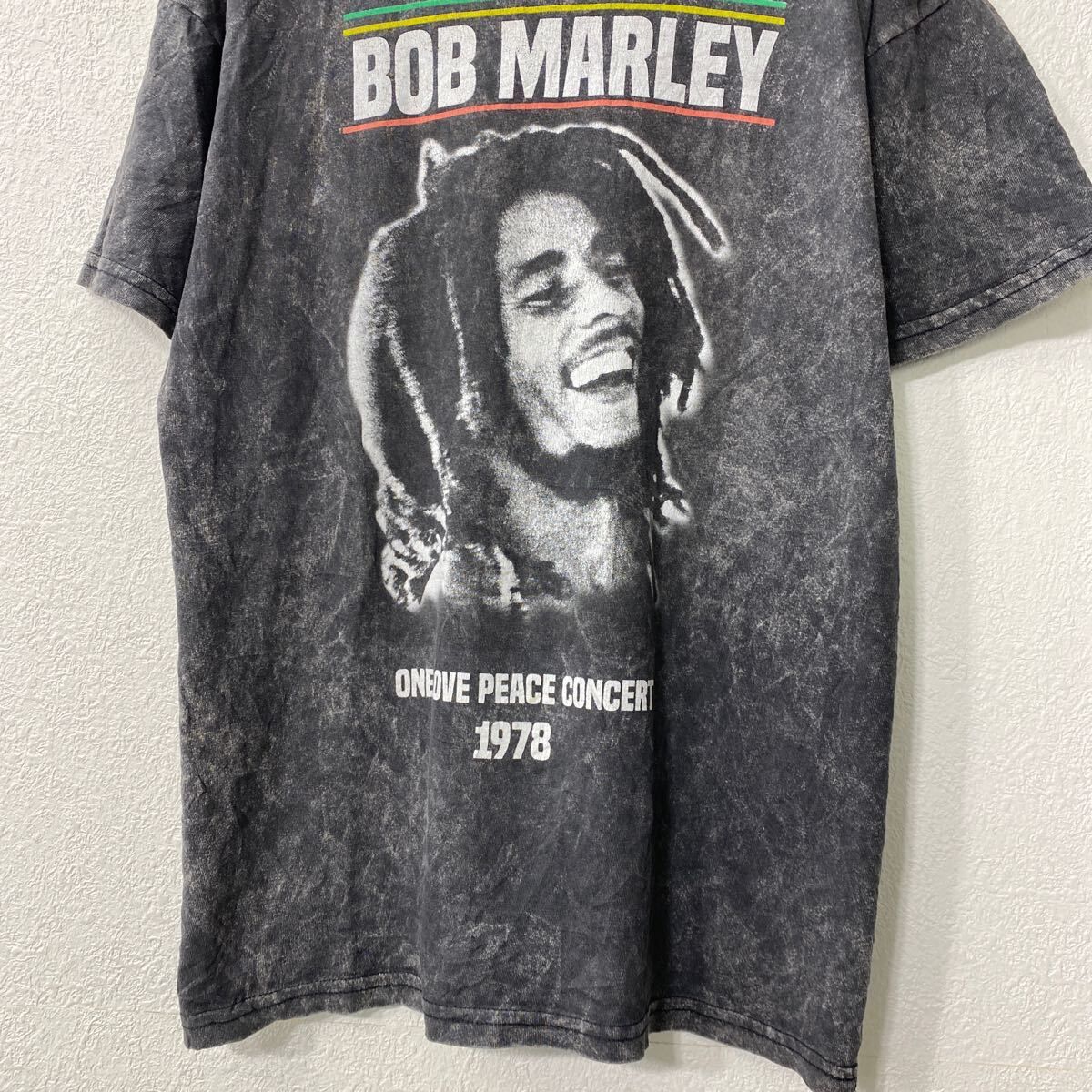 ZION BOB MARLEY 半袖 プリントTシャツ M フェードブラック