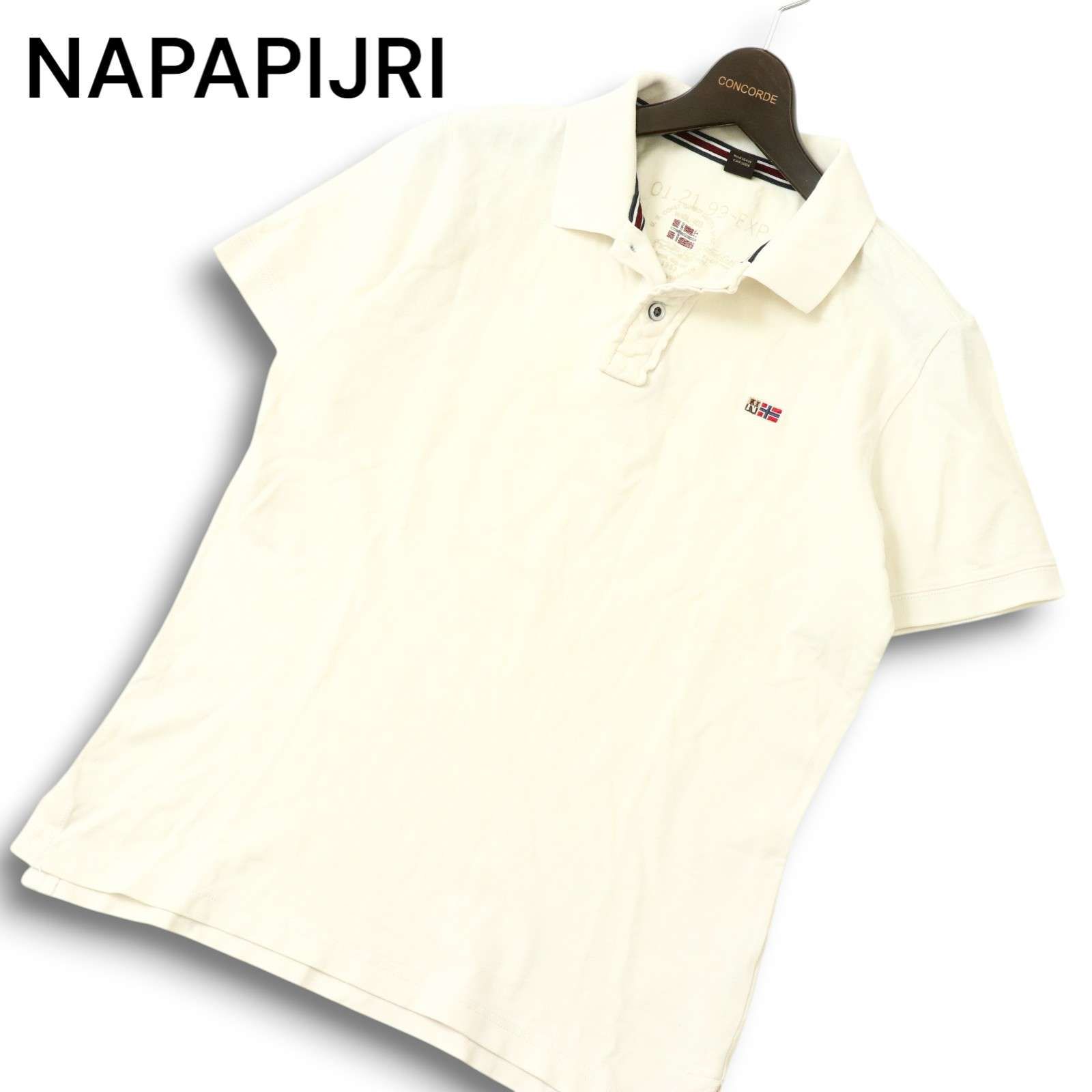 【新品タグ付き】NAPAPIJRI ナパピリ ポロシャツ メンズ 半袖 XL NAPAPIJRI ナパピリ 春夏 ロゴ刺繍☆ 半袖 鹿の子 ポロシャツ Sz