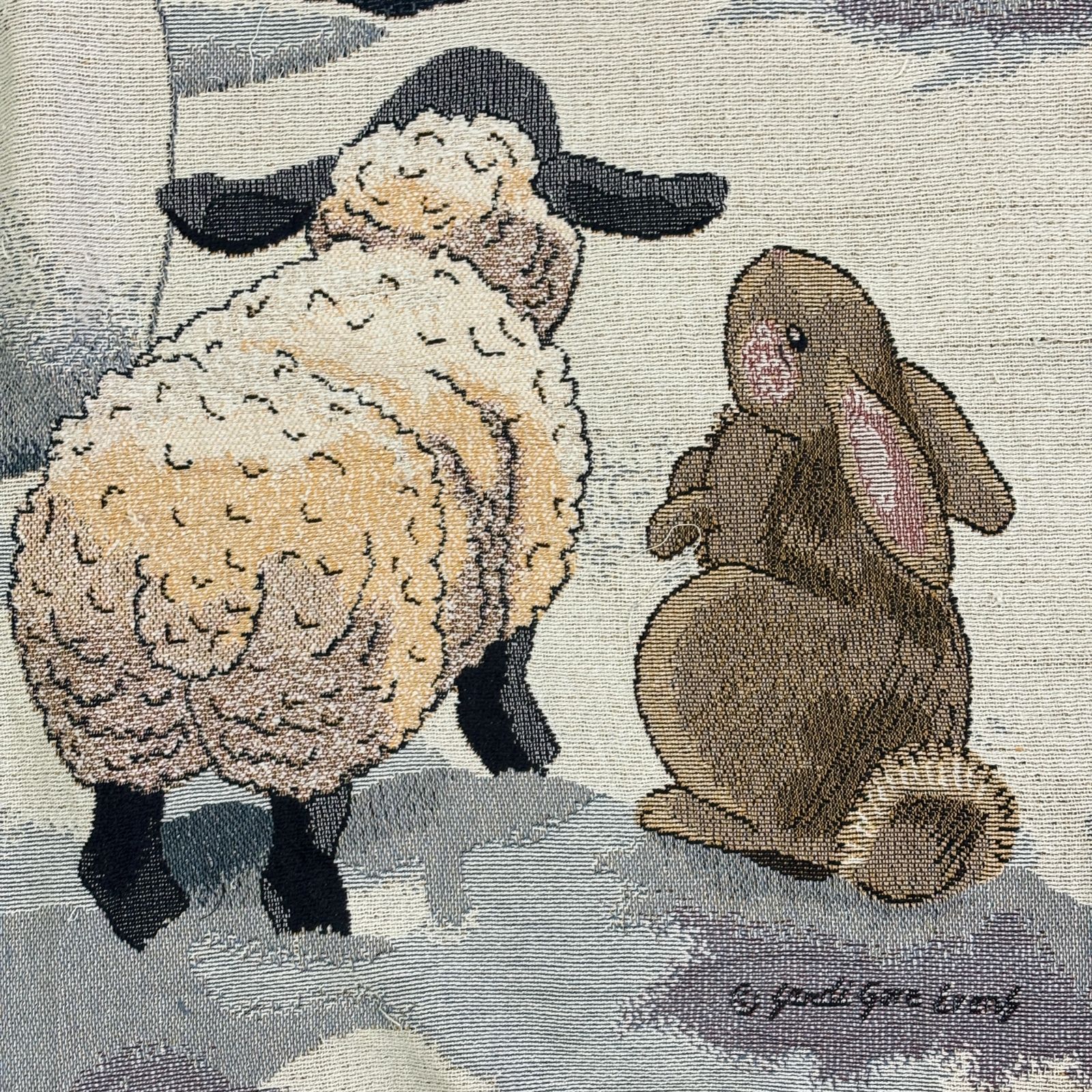 ZARA  ヴィンテージ風　ラグ　カーペット vintageラグ カーペット クリスマス 雪だるま 1523 ヴィンテージ風ラグ