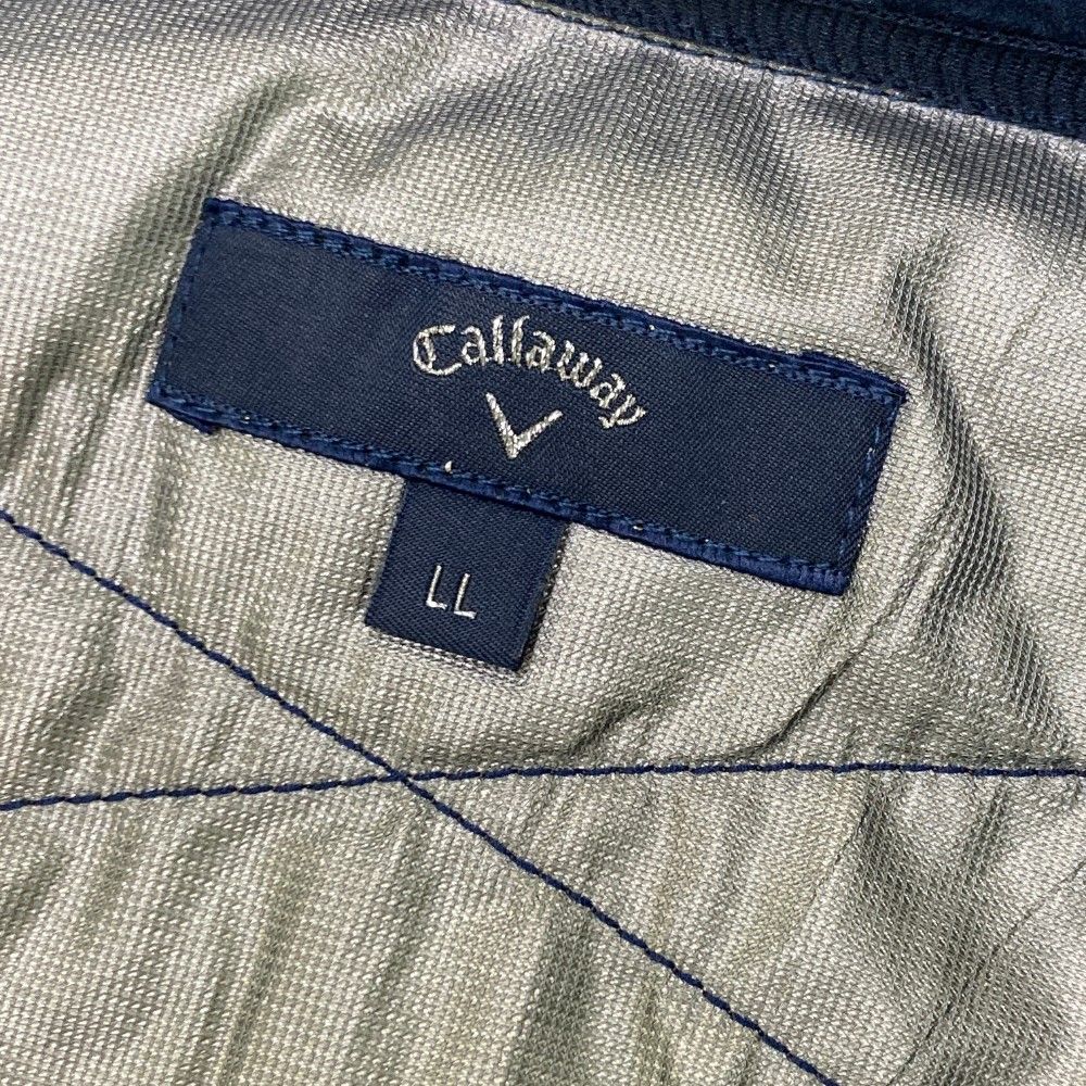 サイズ：LL CALLAWAY キャロウェイ フルジップ 中綿ベスト ストライプ