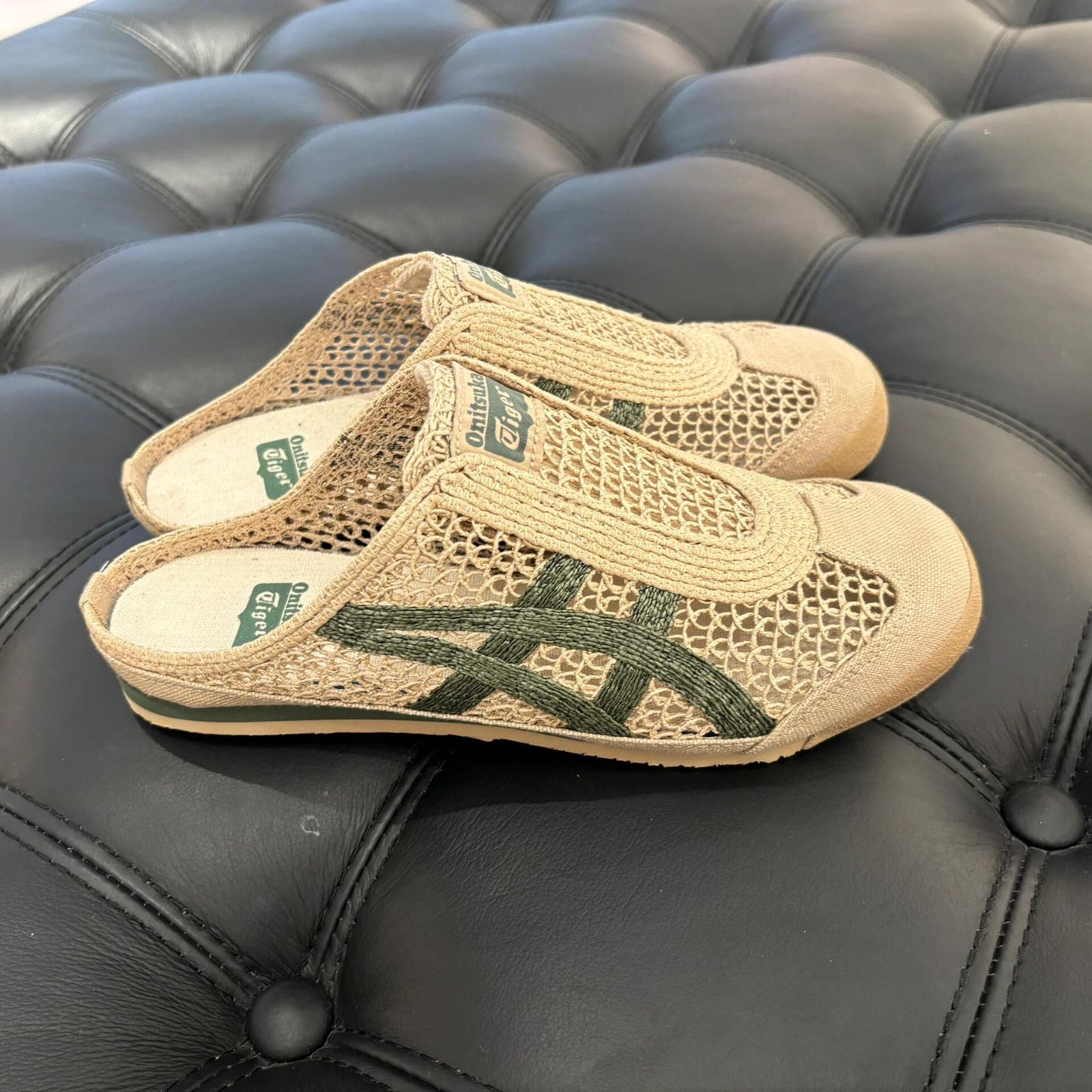 Onitsuka Tiger オニツカタイガー ミュール MEXICO 66 SABOT メキシコ 66 サボット シューズ BEIGE GREEN ベージュ グリーン メンズ レディース