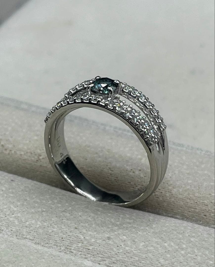JJ163☆高級 アレキサンドライト0.345ct D pt リング 鑑別付 - メルカリ