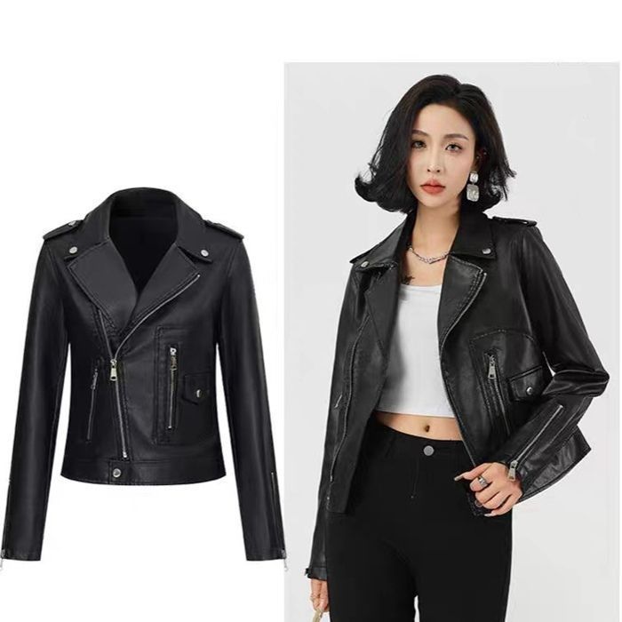 ライダースジャケット レディース ライダース レザージャケット ジャケット レザー アウター 軽量 女性 PUレザー 革コート ショート丈 レザーコート 秋服 秋アウター シンプル おしゃれ 20代 30代 40代huabo06