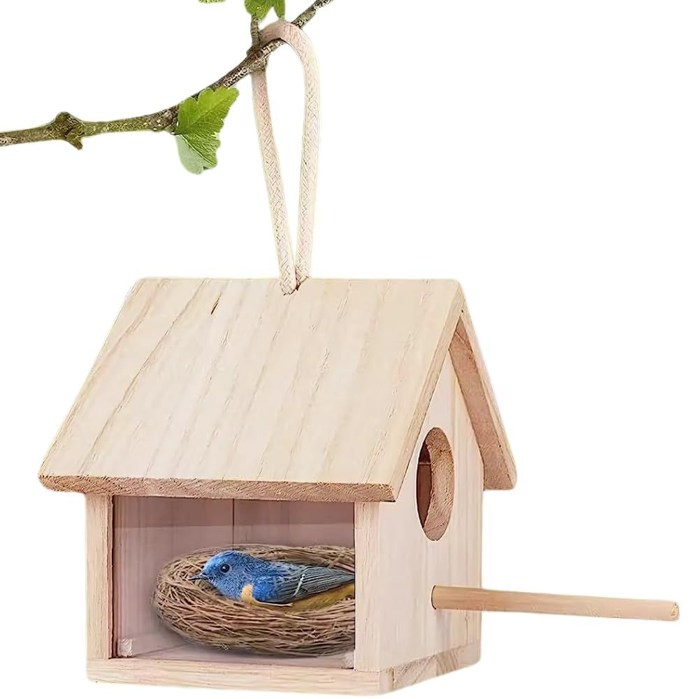 JUSTVEL 鳥かご 鳥の巣 巣箱 鳥小屋 屋外 アクリル 【野鳥との出会い