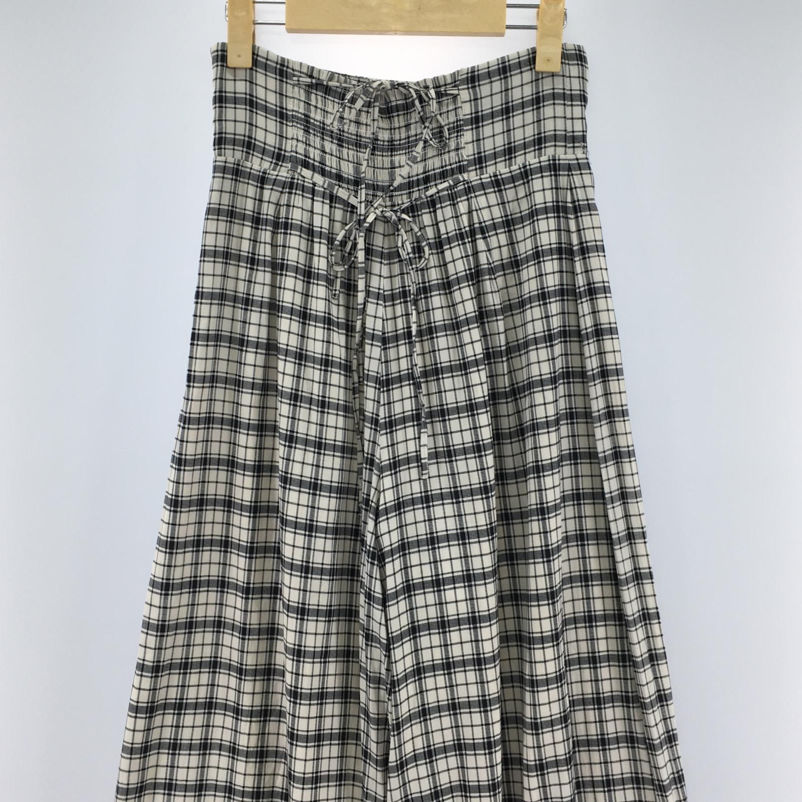 スナイデル　チェックパンツ snidel スナイデル チェック パンツ size1/ブラック×ホワイト