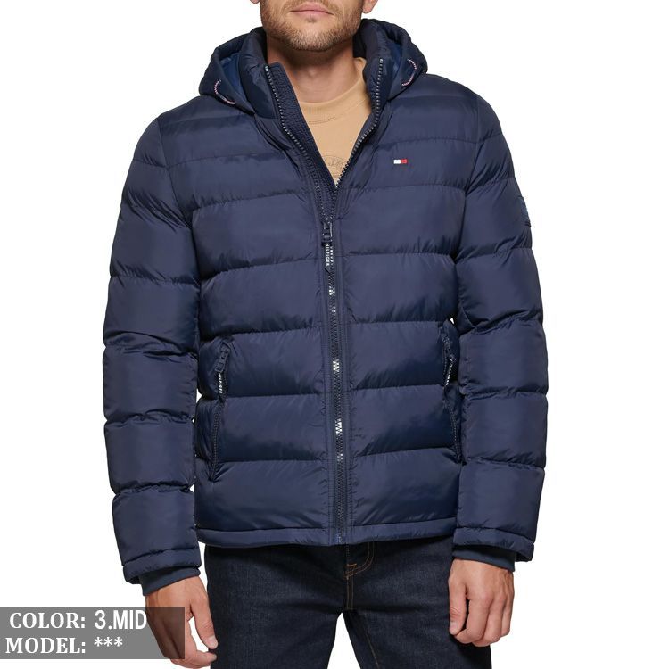 TOMMY HILFIGER トミーヒルフィガー ジャケット 中綿ジャケット ダウンジャケット メンズ アウター ブラック チャコール ネイビー トリコロール BLK CHA MID MUF 158an508 KANDAIZUMI_COM