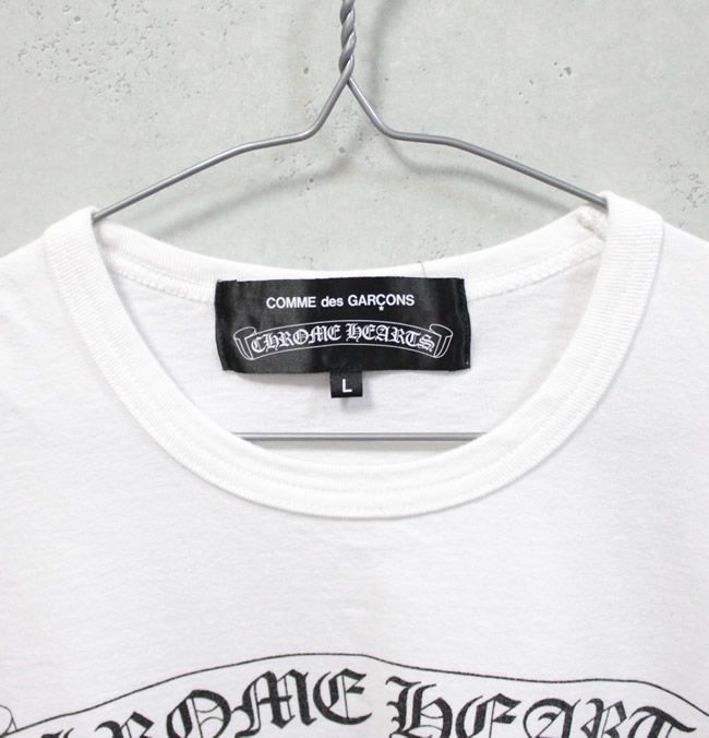 クロムハーツ CHROME HEARTS クロムハーツ×コムデギャルソン レインボーロゴ Tシャツ size:L【61984】