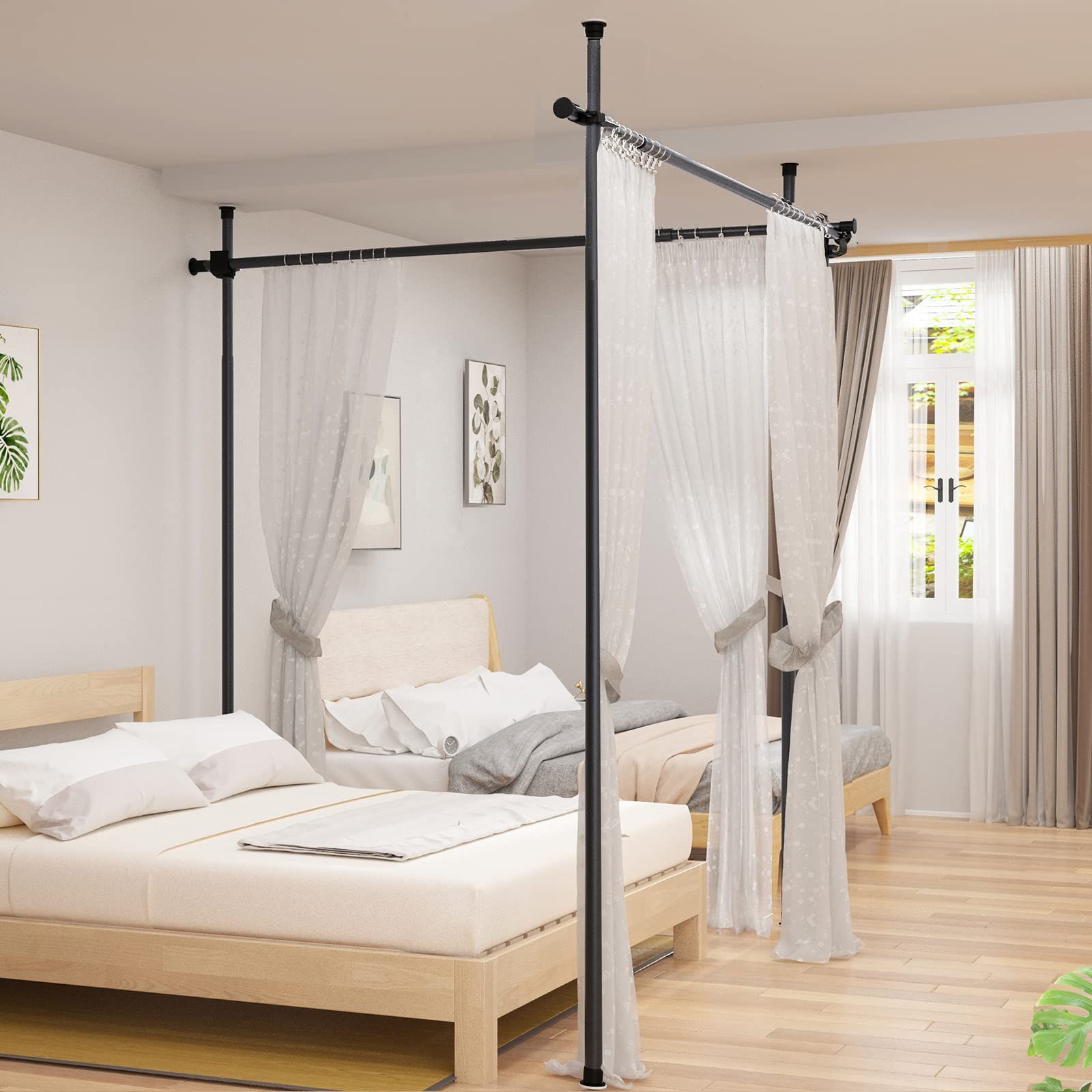 マッドブラック3ポール 幅 高さ 奥行 110 cm 310 カーテンリン