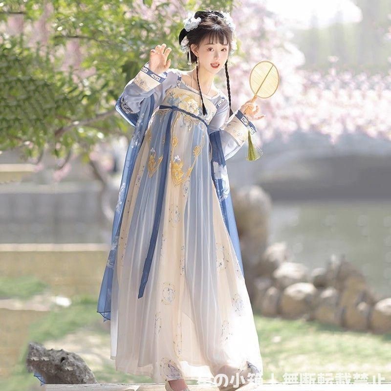 豪華刺繍 漢服 かんふく 古風衣装 レトロ風 中華ロリータ コスプレ ワンピース 唐装 仙女服 中華風 美しい刺繍 撮影会 舞台演出 推し活 仮装 HF 283