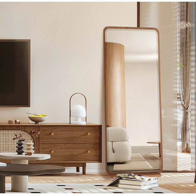 ウッド調 家具 ミラー/鏡 かる 