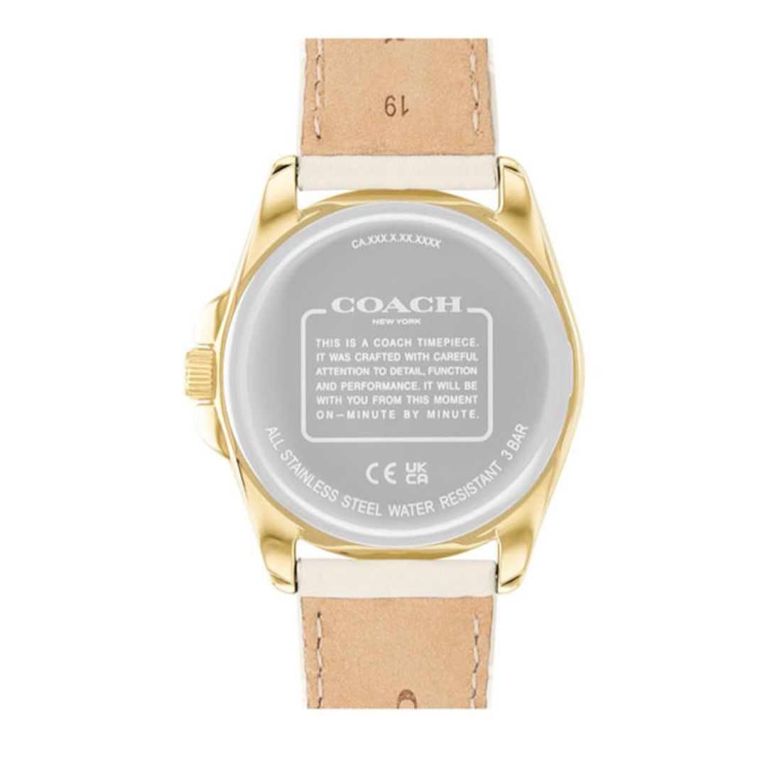 返品保証 COACH【数量限定】グレイソン 36mm GP チョーク SIG C レザー