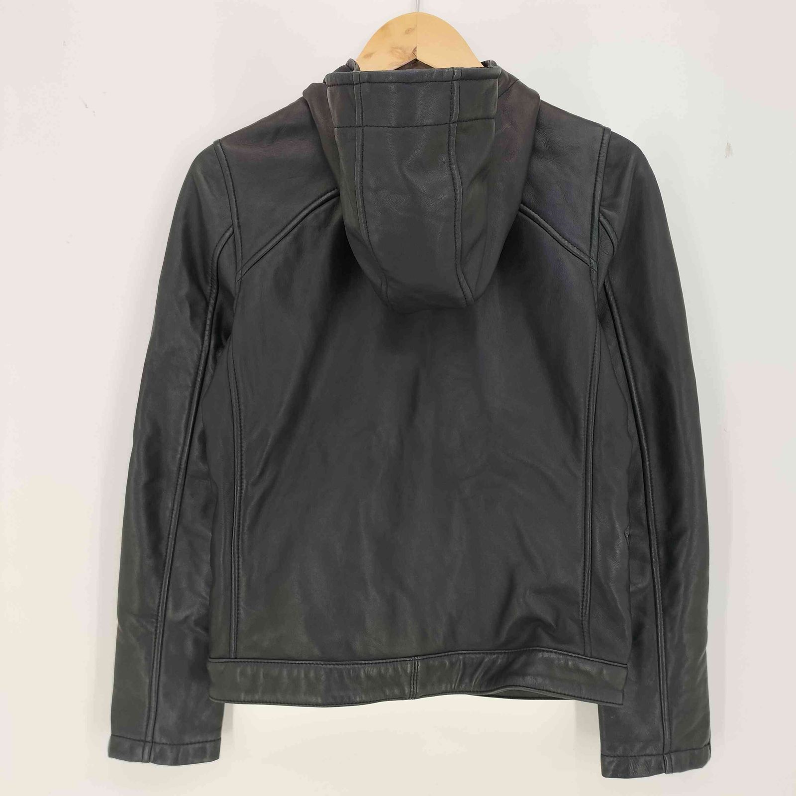 【美品】Hysteric Glamour ダブルライダース 　羊革　レザー ヒステリックグラマー HYSTERIC GLAMOUR 羊革 フード ダブル