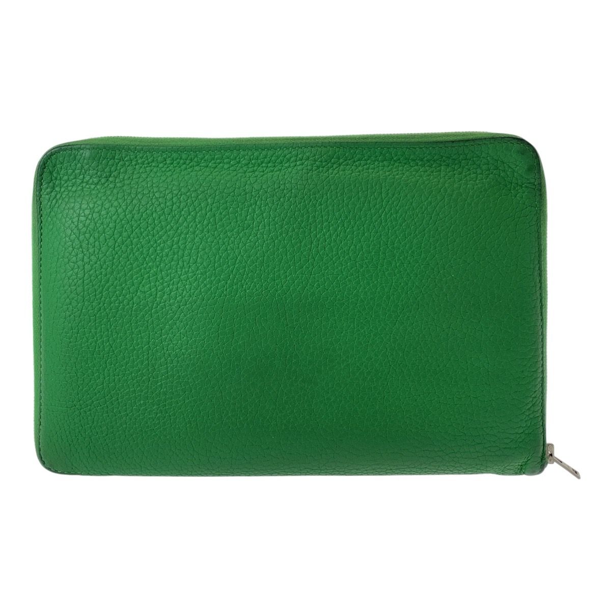HERMES エルメス アザップ TGM グリーン シルバー金具 レザー 長