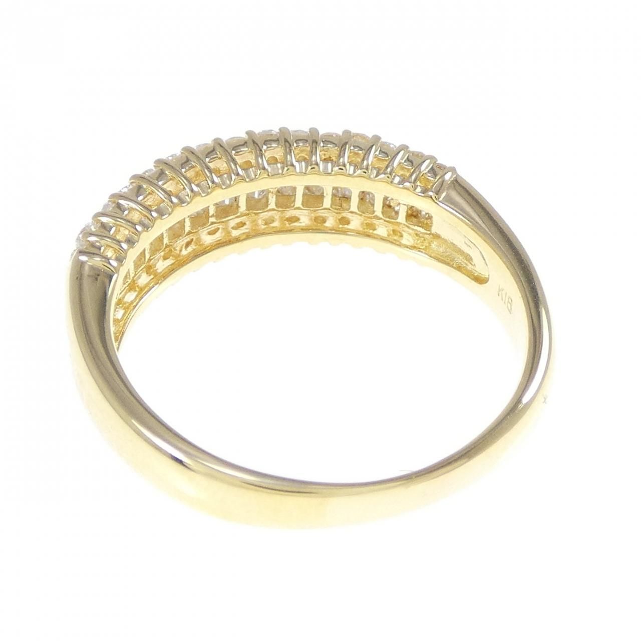 K18 金 天然 ダイヤモンドリング ダイヤモンド D1.00ct 12号 K18