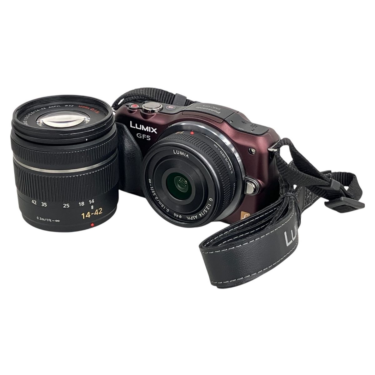 Panasonic パナソニック LUMIX DMC-GF5WA-W ミラーレス一眼 デジタル カメラ ダブルレンズキット 訳有 K10019303