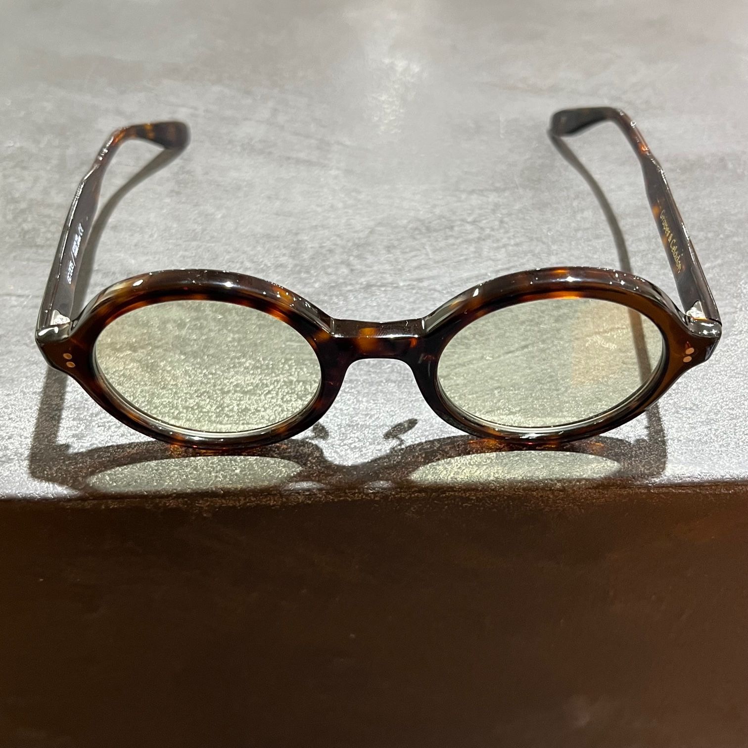 Grapes & Celadon GC005 ブラウンメガネ 定価33000円 美品 Grapes & Celadon べっ甲 眼鏡 メガネ GC 005