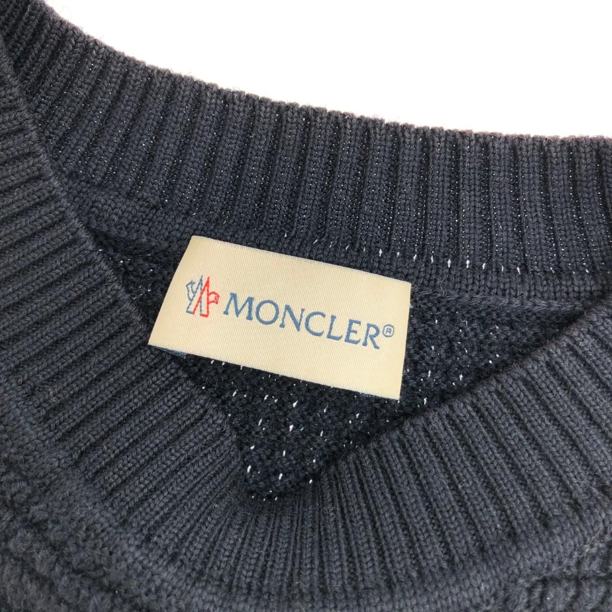 MONCLER モンクレール ワッフル ニット サイズ:M ネイビー ウール  