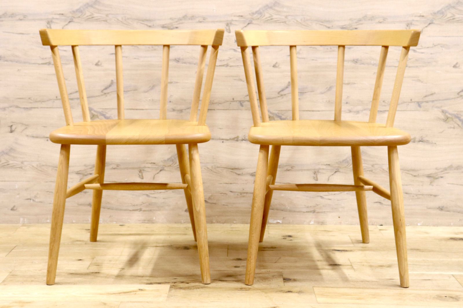 GMIH263F KINOSHITA キノシタ calore ダイニングチェア 2脚セット セミアームチェア 椅子 シンプル ナチュラル 木製家具 北欧スタイル