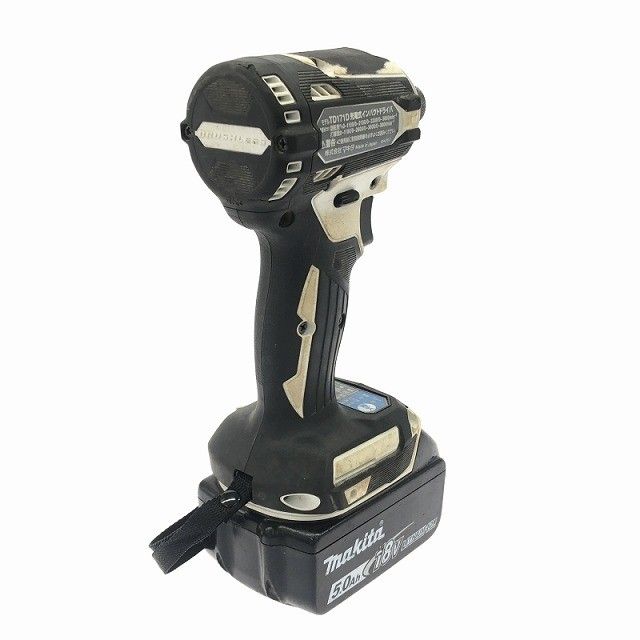 品 makita マキタ 18V 充電式インパクトドライバー TD171D 白 ホワイト バッテリー1個 18V 5.0Ah コードレス バッテリー式 116166 HRDEVELOPMENT_JP