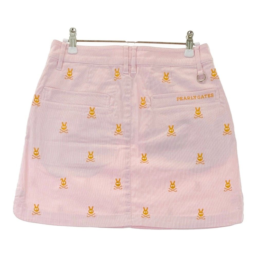 PEARLY GATES ピンク ストライプ スカート