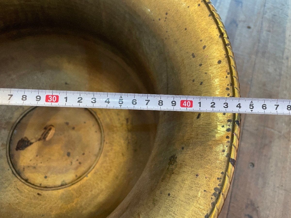 アンティーク/真鍮/コールバケツ/コッパーバスケット