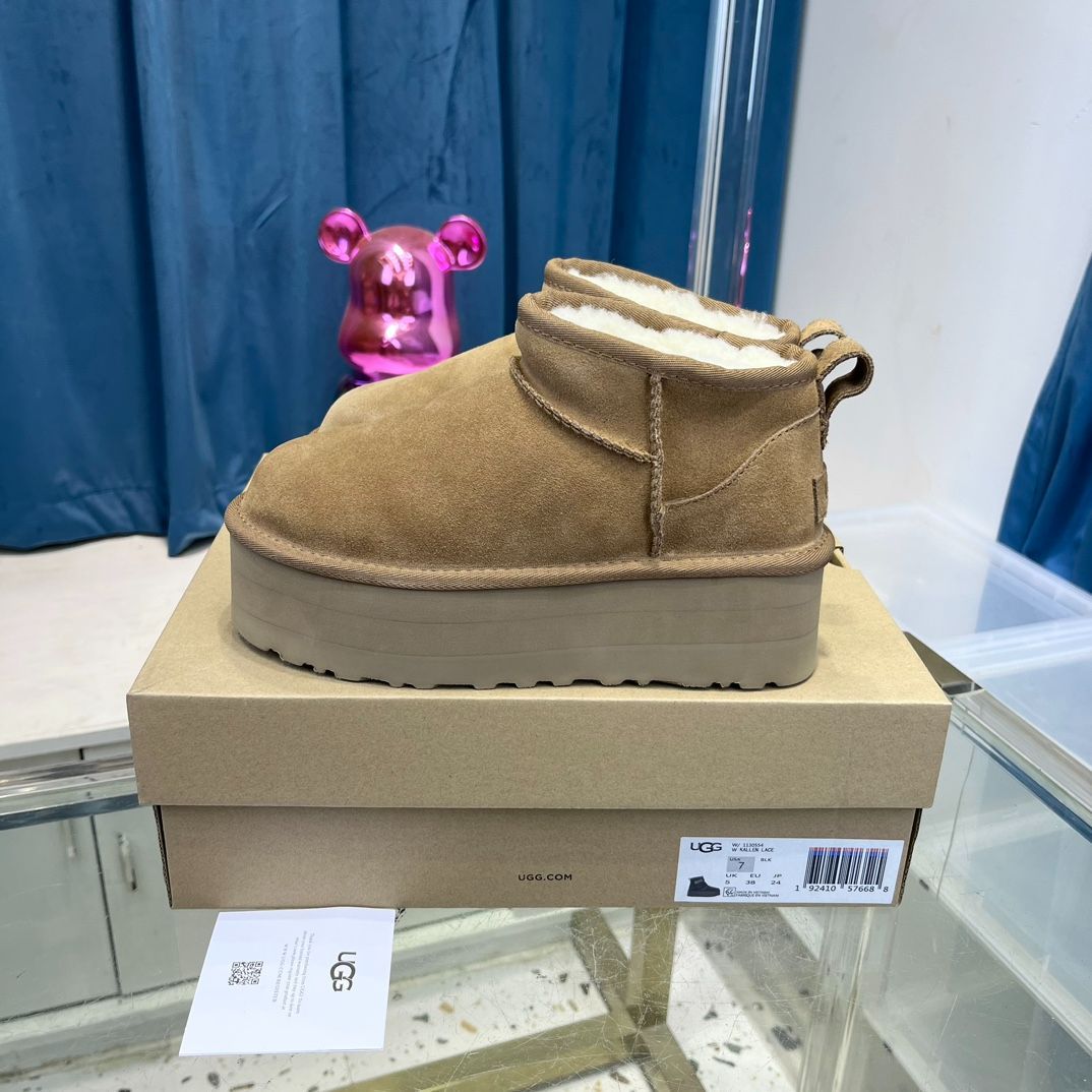 アグ 厚底ブーツ ウルトラミニ ugg 24cm 38 ショート - メルカリ