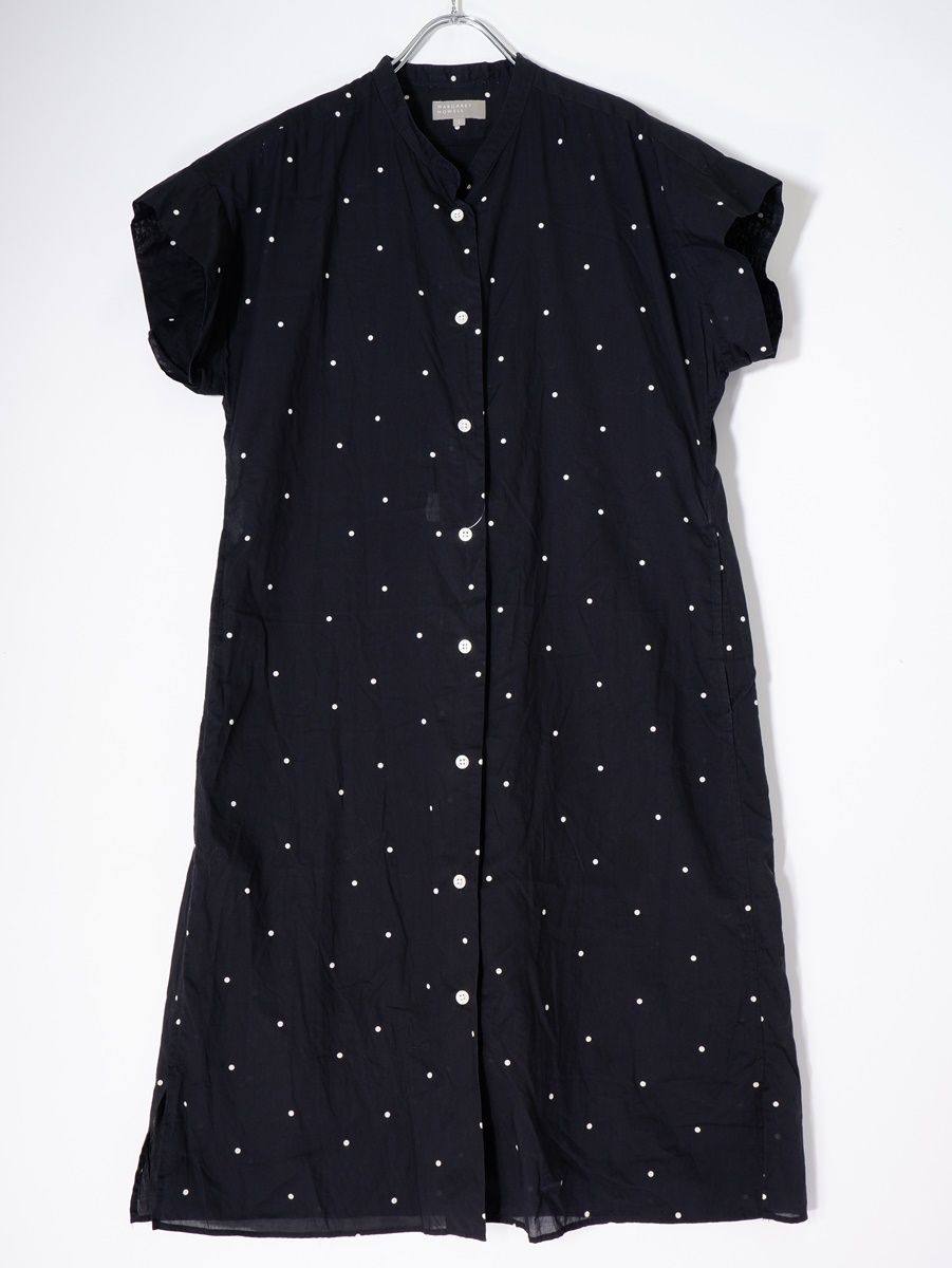 MARGARET HOWELLマーガレットハウエル SPOT PRINT BATISTE DRESS スポットドットプリント コットンドレス ワンピース 1 LOPA78366