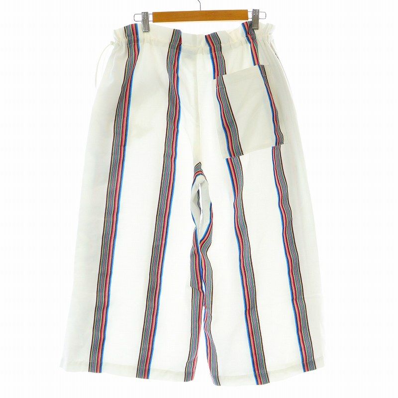 me ISSEY MIYAKE カラフルストライプウエストコードワイドパンツ