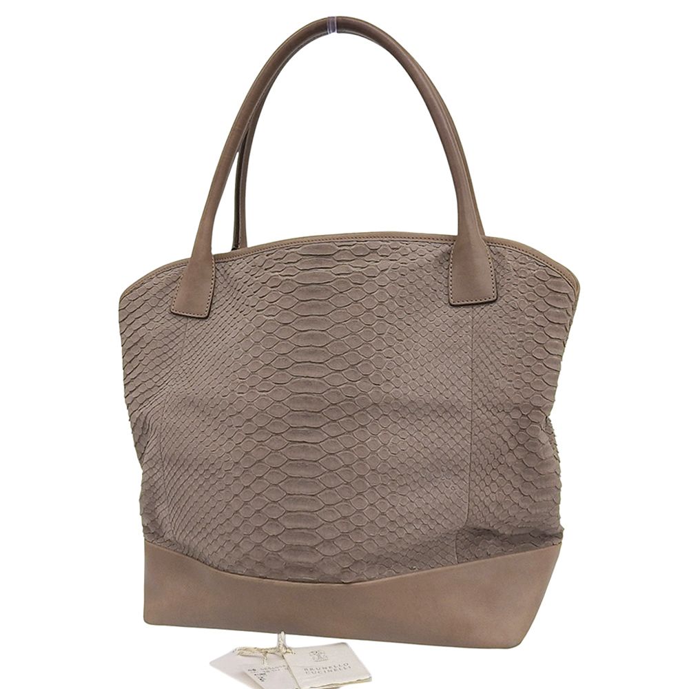 M*y様 【美品】 ブルネロクチネリ バングル パイソン レザー ヌバック ベー レディース ハンドバッグ＆ショッパーバッグ | Brunello Cucinelli