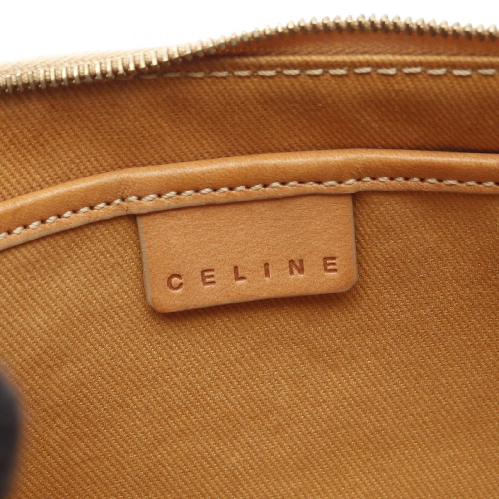 セリーヌ CELINE ショルダーバッグ マカダム ベージュ PVCコーティング 