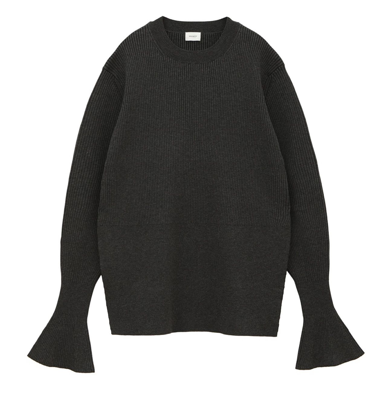 MANOF マノフ FLARE CUFF KNIT TOPS - メルカリ