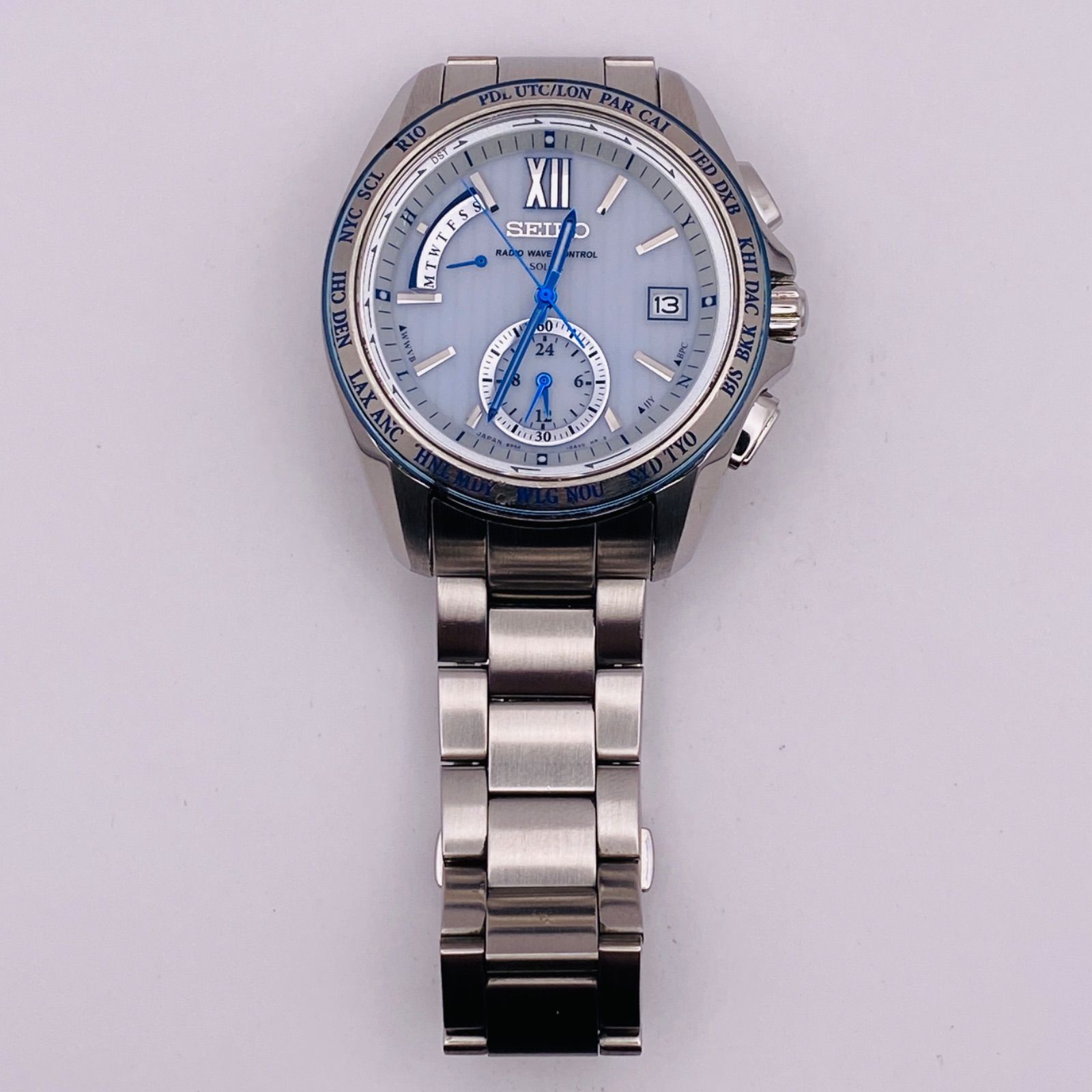 T212）希少 良品 稼動品 SEIKO セイコー 電波ソーラー BRIGHTZ ブライツ ワールドタイム SAGA143 8B54-0AW0 人気  時計 メンズ ユニセックス - メルカリ