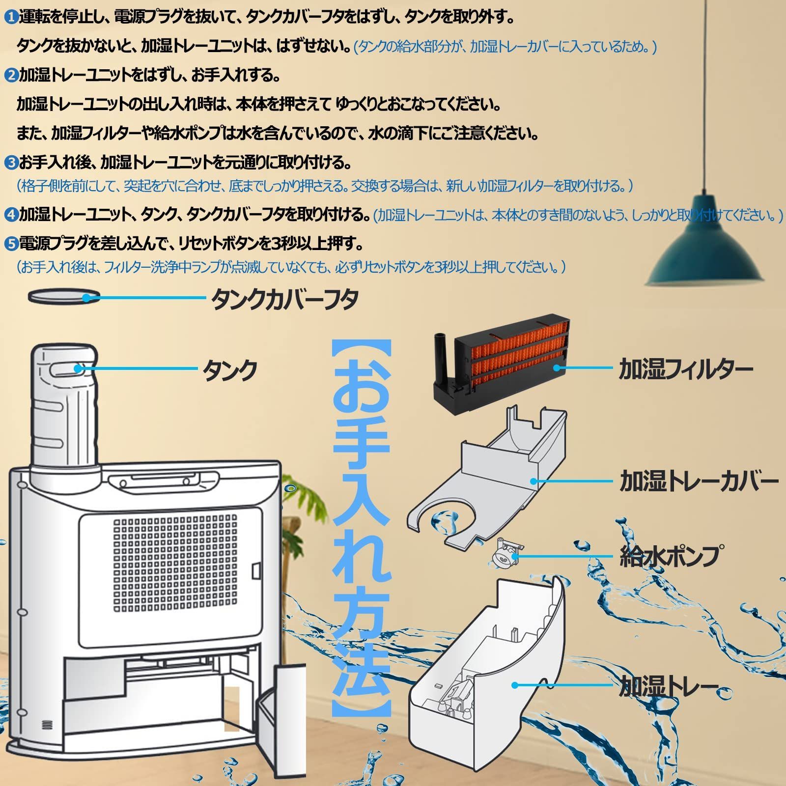 加湿セラミックファンヒーター HX-G12E5-W - ファンヒーター