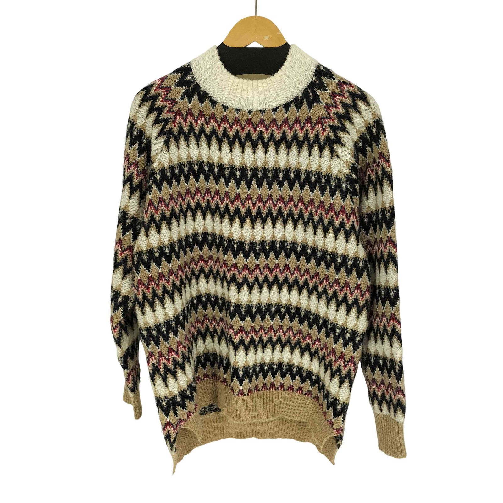 ファクトタム FACTOTUM 19AW ファアアイル柄 モヘヤ モックネック ニット メンズ JPN：46 