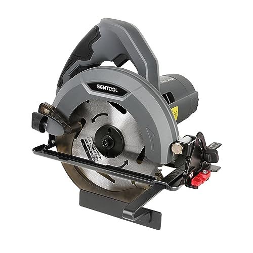 SENTOOL 丸鋸 コード式 丸ノコ 147mm マルノコ 小型 軽量で扱いやすい 丸のこ の入門機 AC100V 650W 電動丸ノコ 最大切込み深さ約47mm 木材 合板の切断に DIY 電動丸鋸 TCS147mp