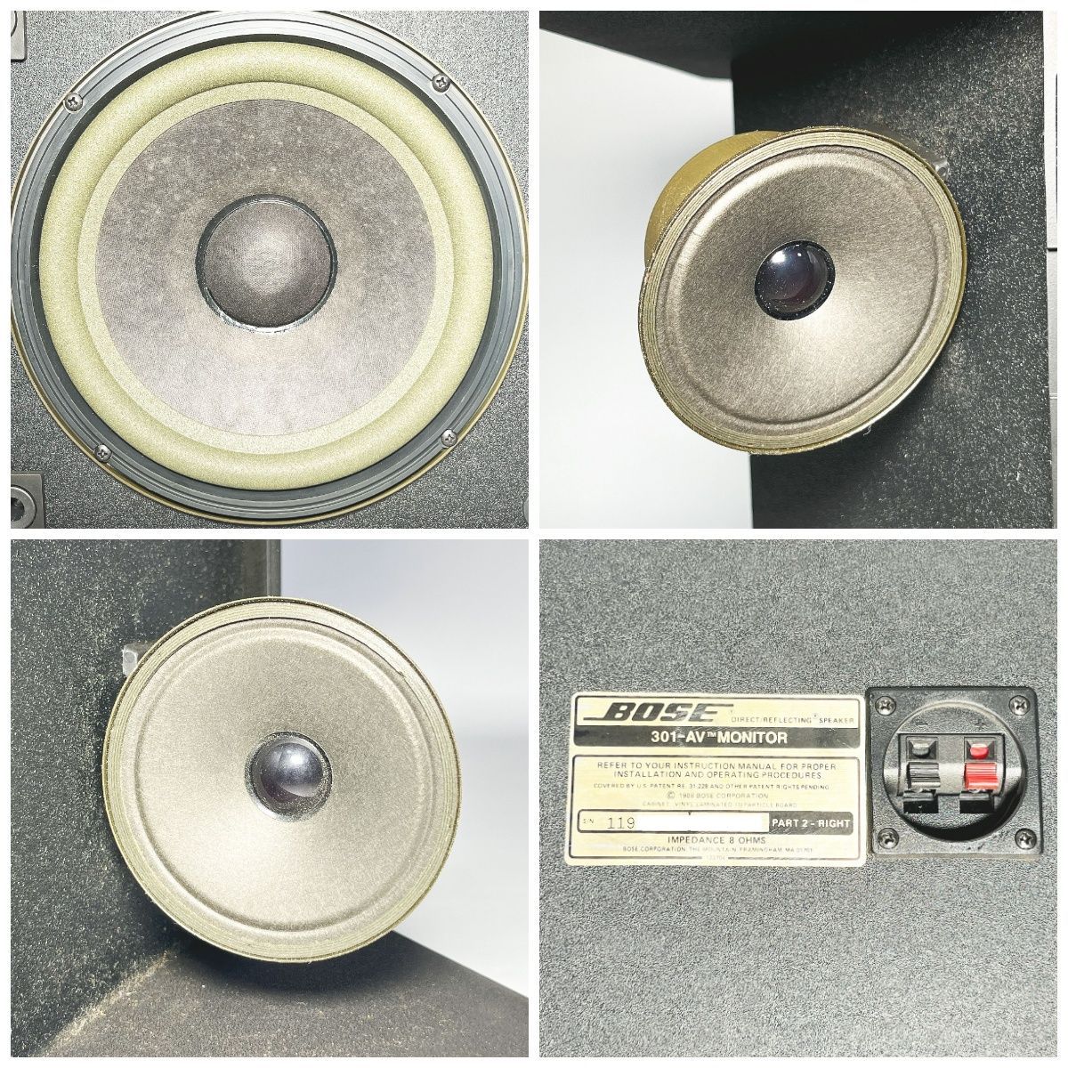 BOSE ボーズ 301-AV 301AV 2wayスピーカー 2台セット BOSE【301V-W