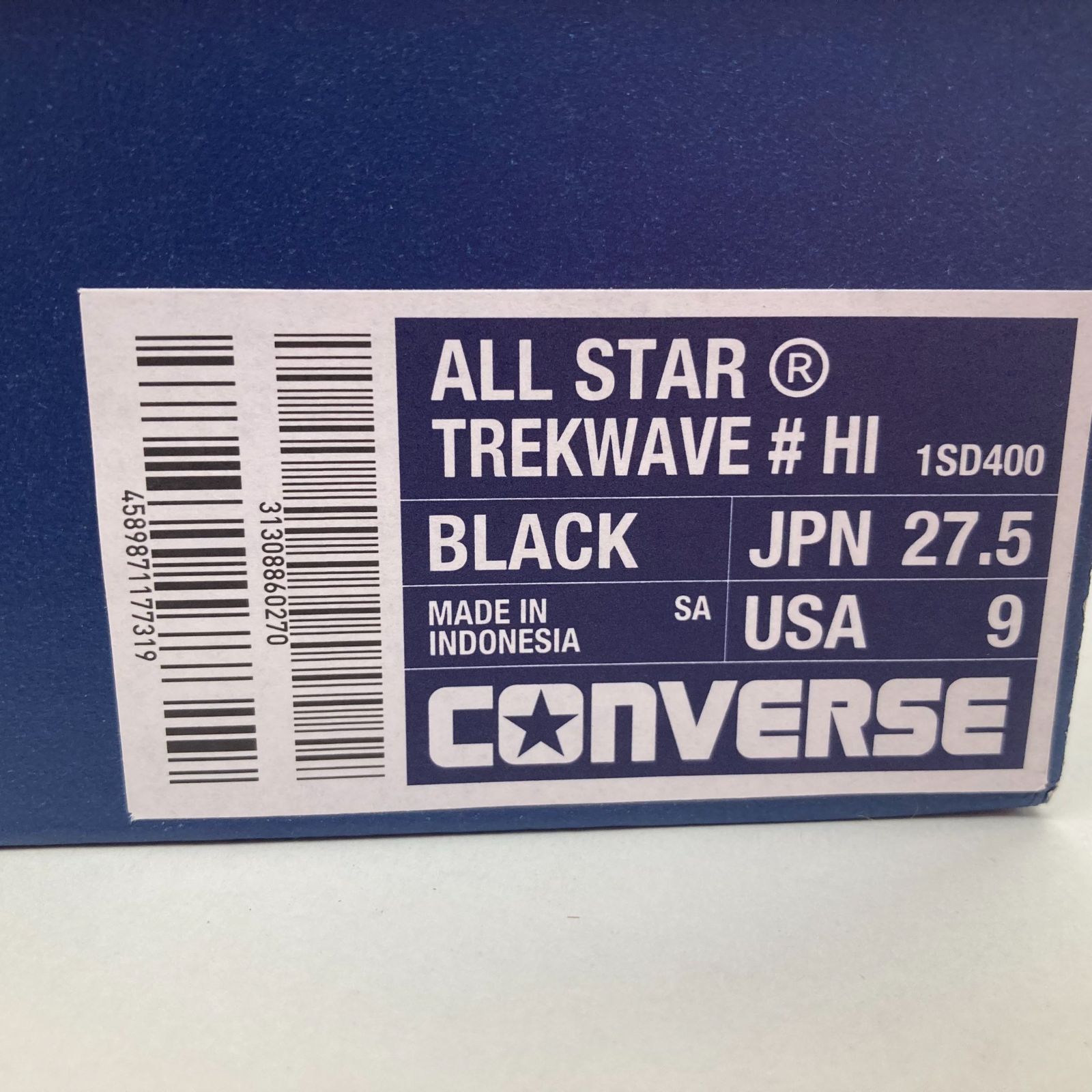 未使用 CONVERSE ALL STAR TREKWAVE HI BLACK コンバース オールスター トレックウェーブ ハイ ブラック US 9 27.5cm ダッド スニーカー ストリート【Z0589-001】▽268