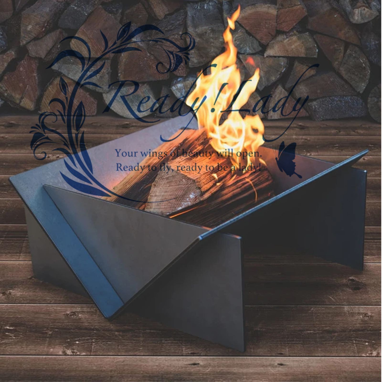 錬鉄製のファイヤーピットスチールウッドバーニング屋外暖炉ビッグパティオファイヤーピット 裏庭 庭 ビーチ キャンプ 暖房 焚き火 ピクニック用