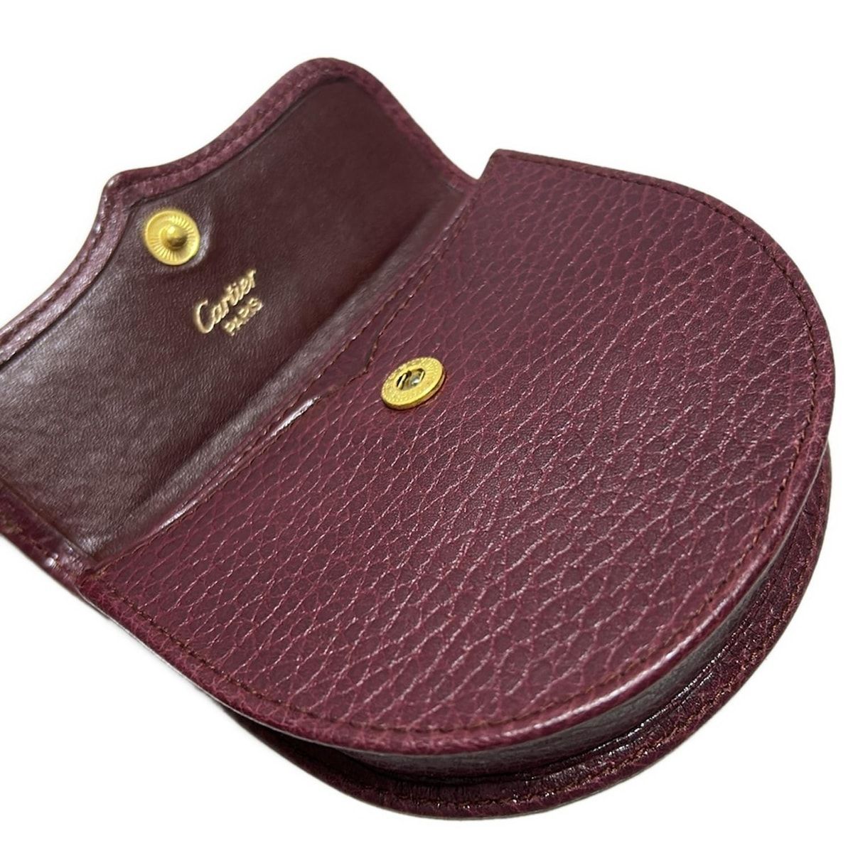Cartier(カルティエ) コインケース美品 - ボルドー レザー