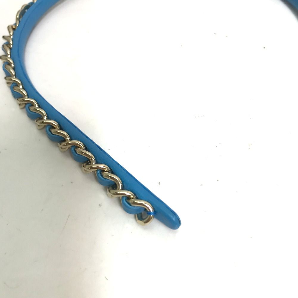 CHANEL シャネル カチューシャ チェーン CC ココマーク レザー - メルカリ