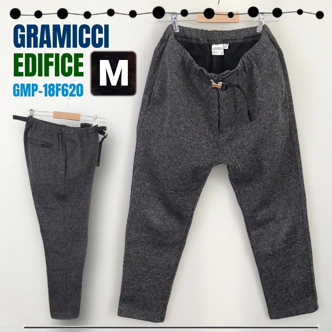 GRAMICCI × EDIFICE 別注★ニットフリースパンツ★グラミチ エディフィス コラボ★テーパード★GMP-18F620★メンズM　#2411N048