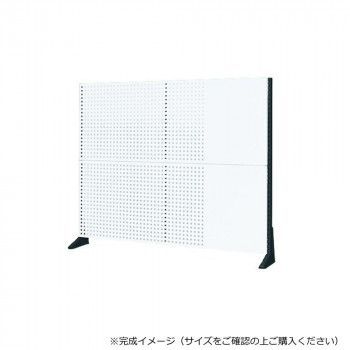 サカエ ポール型架台 パンチングパネル付 1200×65×1010mm パールホワイト KP-M120PW