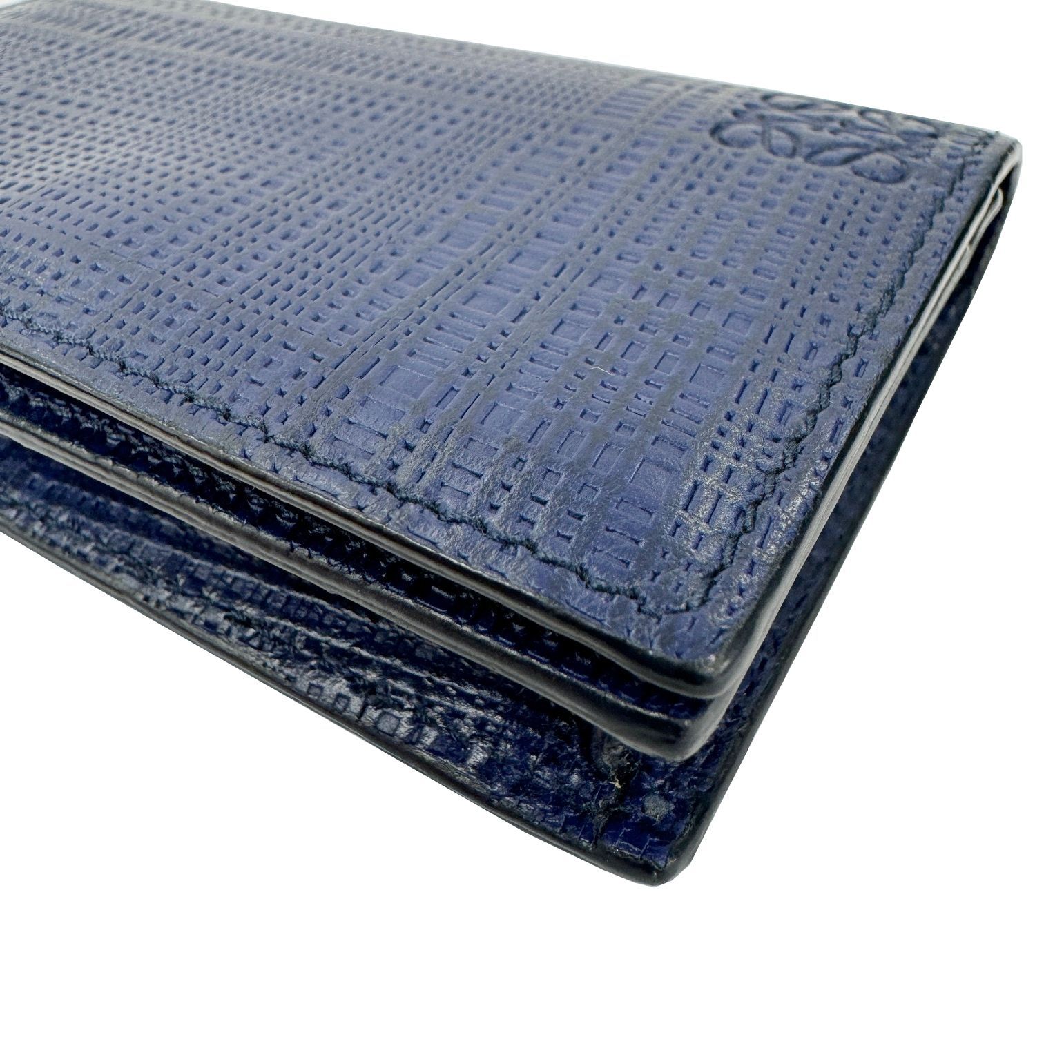 LOEWE ネイビー レザー 名刺入れ LOEWE ネイビー レザー 名刺入れ