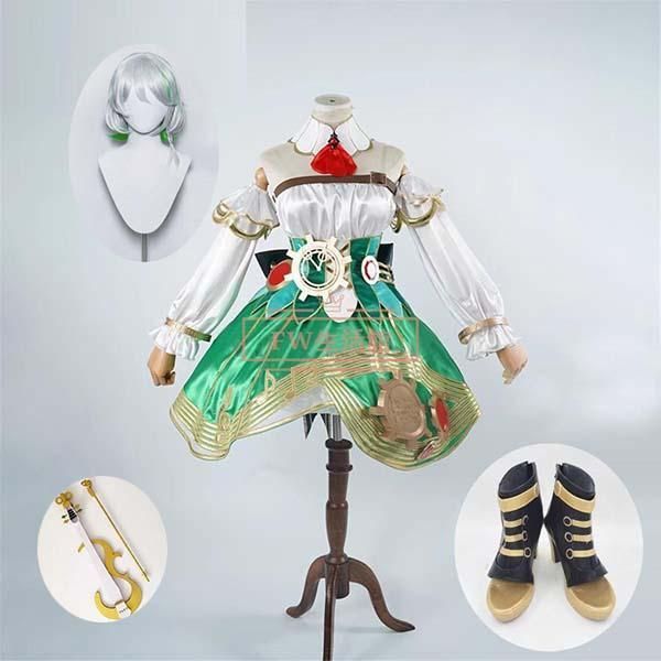hololive EN ホロライブ Vtuber Cecilia Immergreen セシリア?イマーグリーン 常服 コスプレ衣装 ウィッグ 靴 道具別売り
