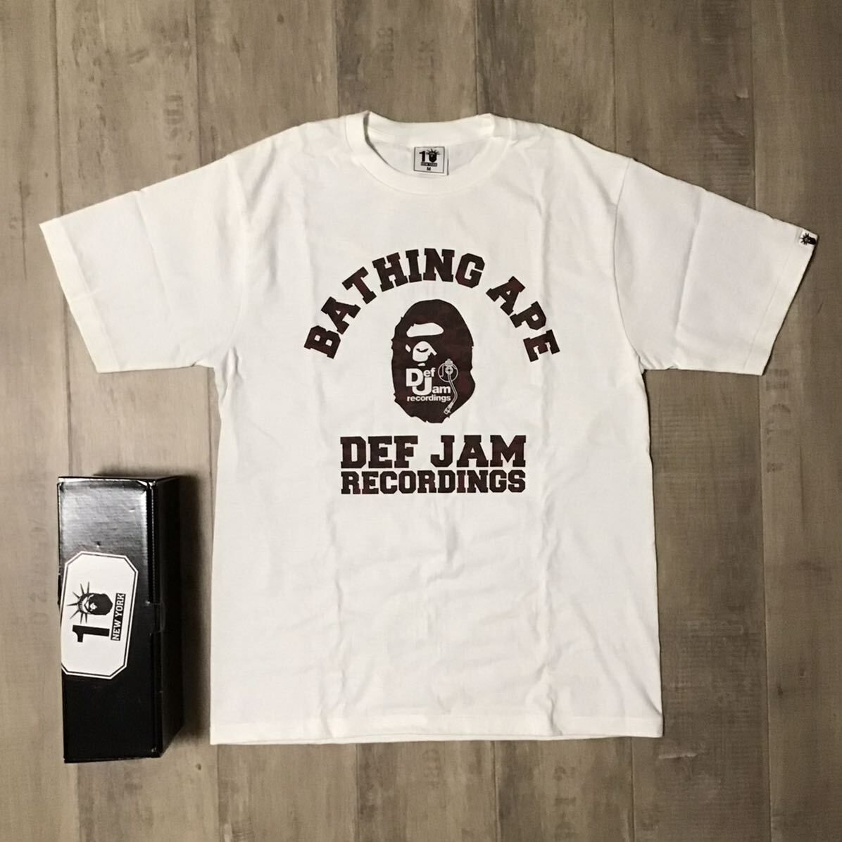 NFS限定 BAPE ホワイトレーベル カレッジロゴ Tシャツ A BATHING APE
