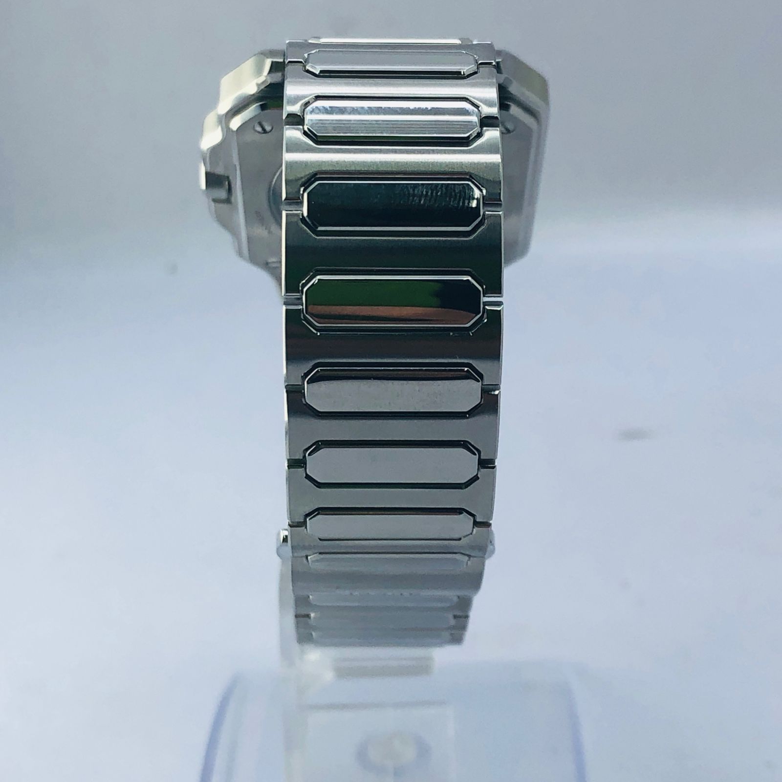 【美品】定価11万！GUCCI ステンレススチール ブラックダイヤル 時計 レディース 腕時計 クオーツ ステンレススチール ブラック