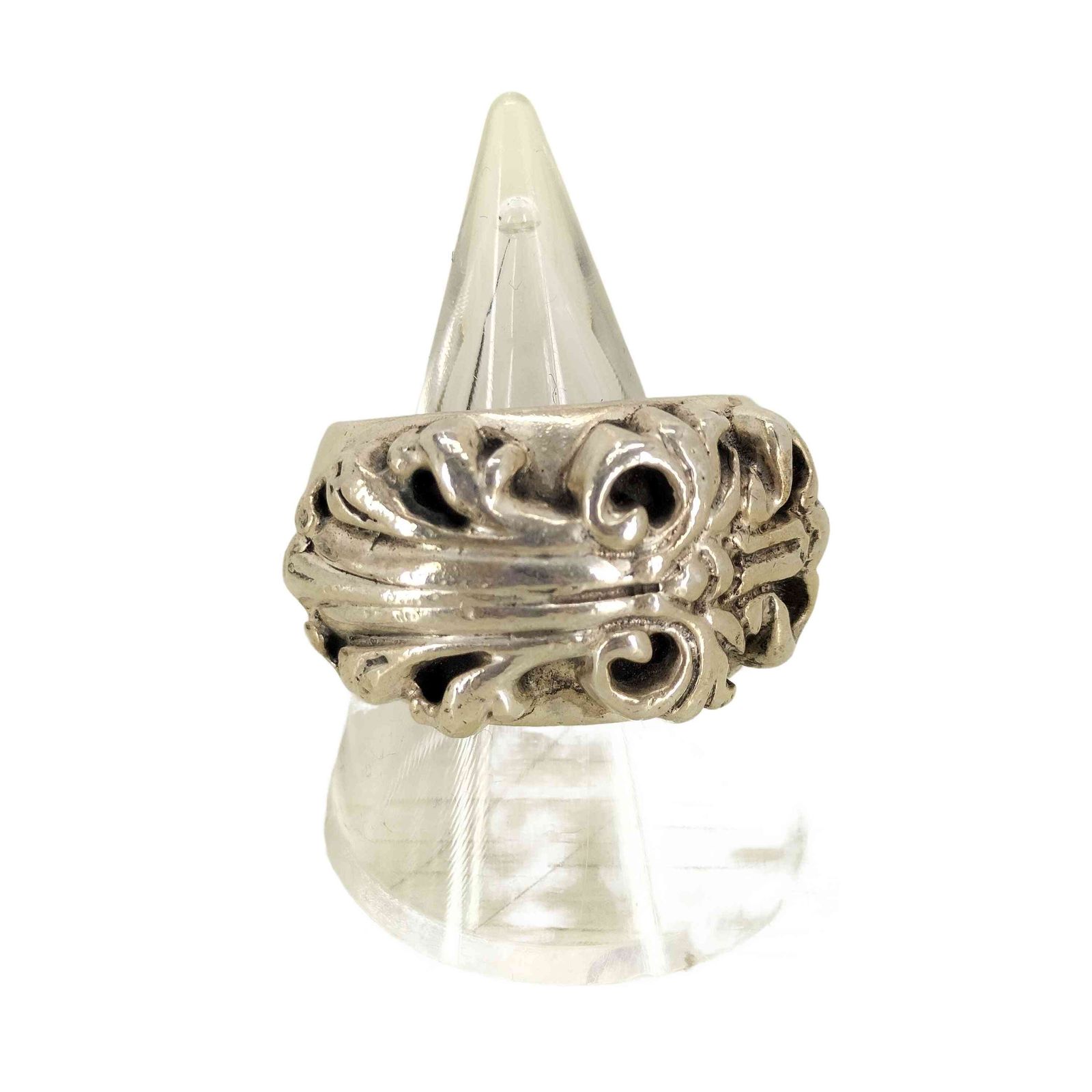 エーアンドジー A＆G STERLING刻印 フローラルダガーシルバーリング