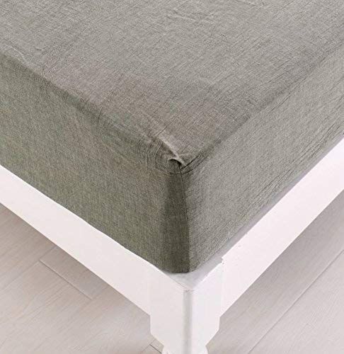 【匿名配送】グレー_ワイドダブル?150x200x30cm ボックスシーツ ワイドダブル オーガニックコットン マットレスカバー 150x200x30cm 洗い ワイドダブル 150x200x30cm ボックスシーツ 洗える 単品売り プレミアムコレクション