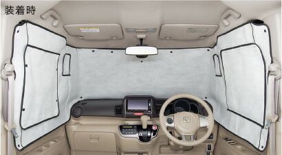 HONDA ホンダ 純正 NBOX N-BOX＋ plus エヌボックスプラス プライバシーシェード フロントウインドウ 運転席 助手席ドアウインドウ用|小窓付 2014.10～次モデル